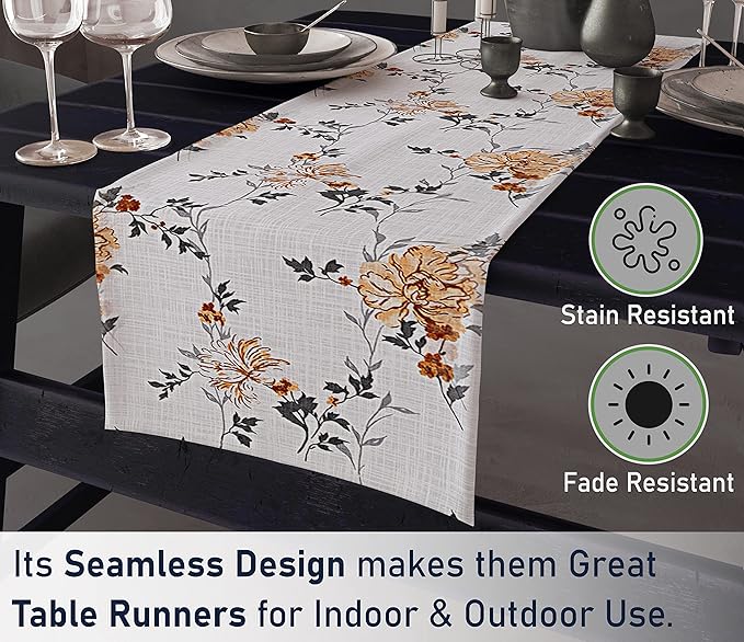 Ruvanti 100% Cotton Table Runner 72 Inches Long, Stain Resistant, Washable & - Image 6