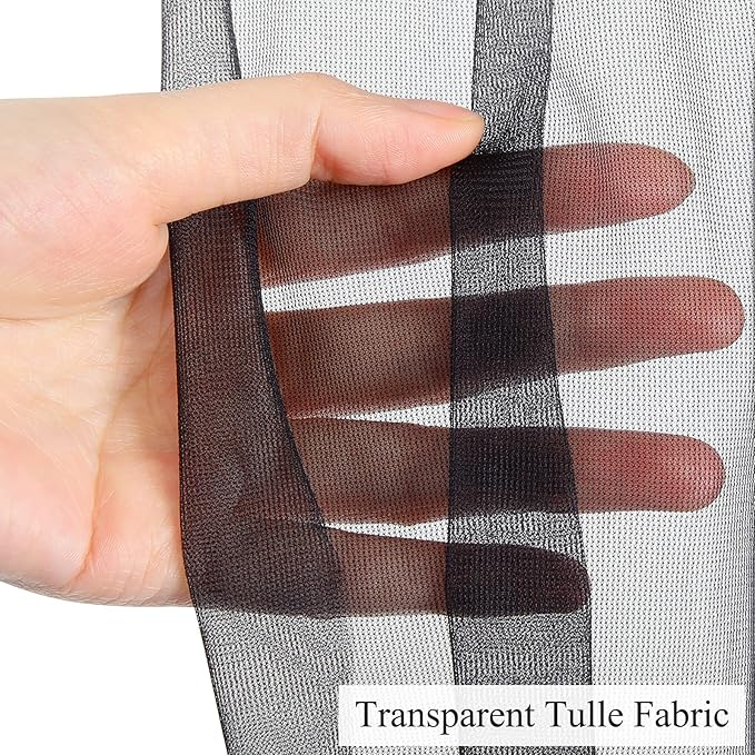 10x10ft Sheer Black Backdrop Curtains - Image 4