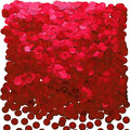 Red Foil Metallic Round Table Scatter Decor by AWESON+PARTY