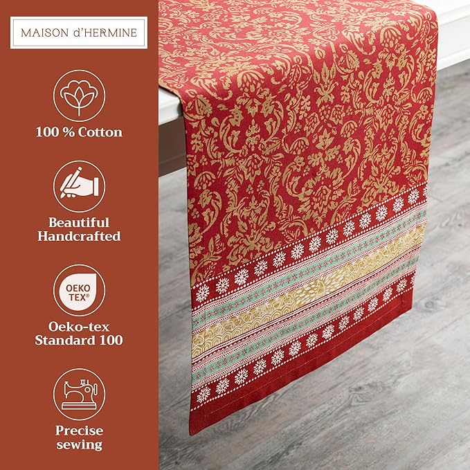 Maison d' Hermine Table Runner 100% Cotton Single Layer Table Runners 108 - Image 2