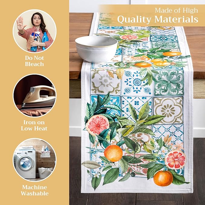 Maison d' Hermine Table Runner 100% Cotton Double Layer Table Runners 108 - Image 3