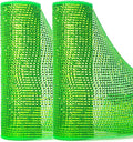 Ribbli 2 Rolls Deep Lime Deluxe Ribbon, 10 inch x 30 feet Each Roll, Metallic by Ribbli