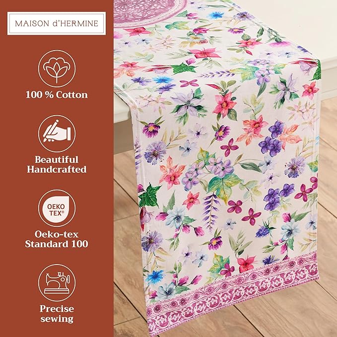 Maison d' Hermine Table Runner 100% Cotton Double Layer Table Runners 108 - Image 2