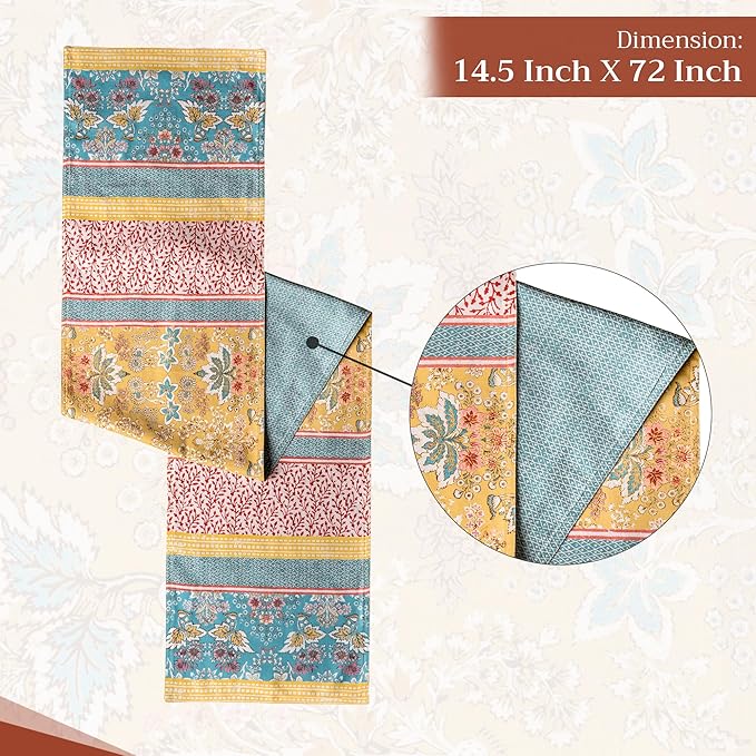 Maison d' Hermine Table Runner 100% Cotton Double Layer Table Runners 72 inches - Image 4