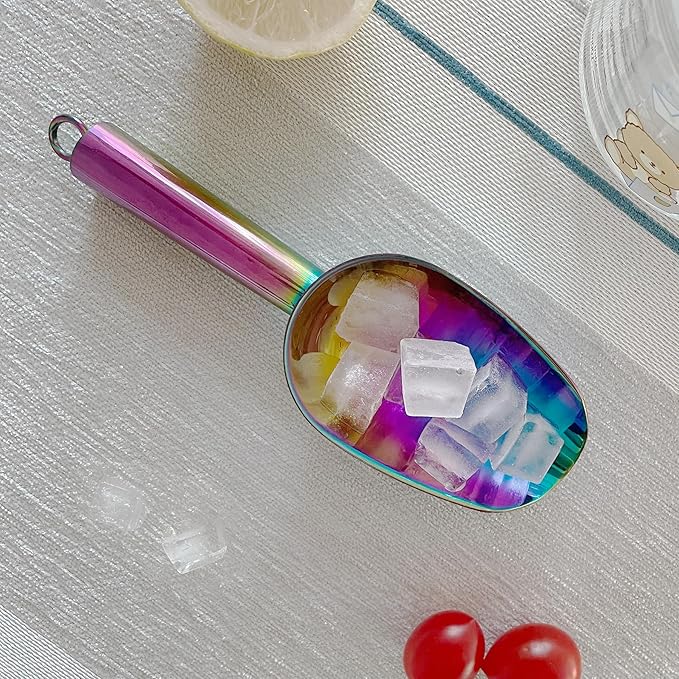 Metal Ice Scoop 3 Oz, Small Stainless Steel Ice scooper - Image 2