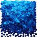 Blue Foil Metallic Round Table Confetti Decor Circle Dots Mylar Table Scatter by AWESON+PARTY