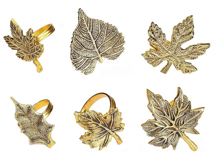 6-Piece Metal Napkin Rings by ALPHALivingHOME