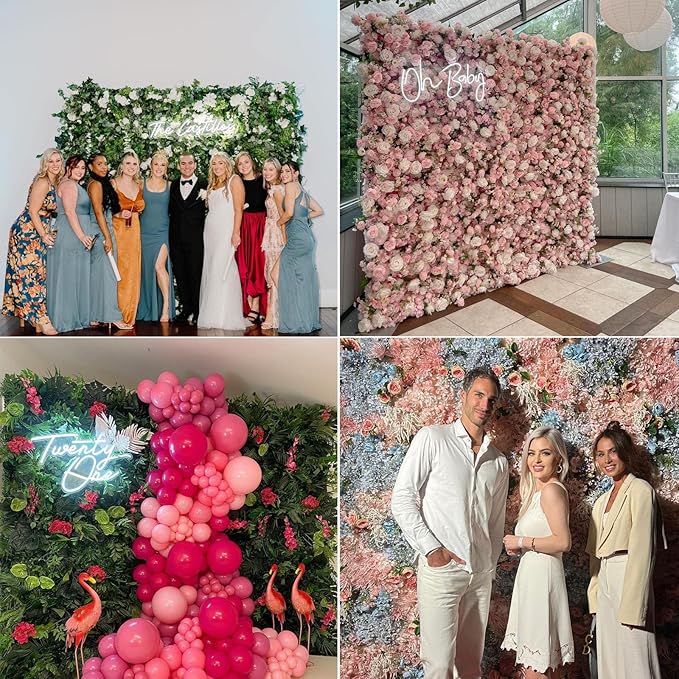 Artificial Luxury‌ Flower Wall Panels, Gorgeous 3D Silk Floral Backdrop - Image 4