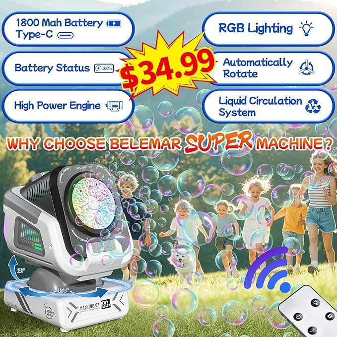 2025 Upgraded Bubble Machine - Image 3