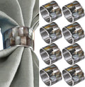 Napkin Rings Set of 8 for Dining Table Decoration Parties Everyday Metal Napkin by CLEENTABLE