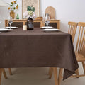 NLMUVW Brown Linen Tablecloth Square, Chocolate Table Cloth Farmhouse Water by NLMUVW