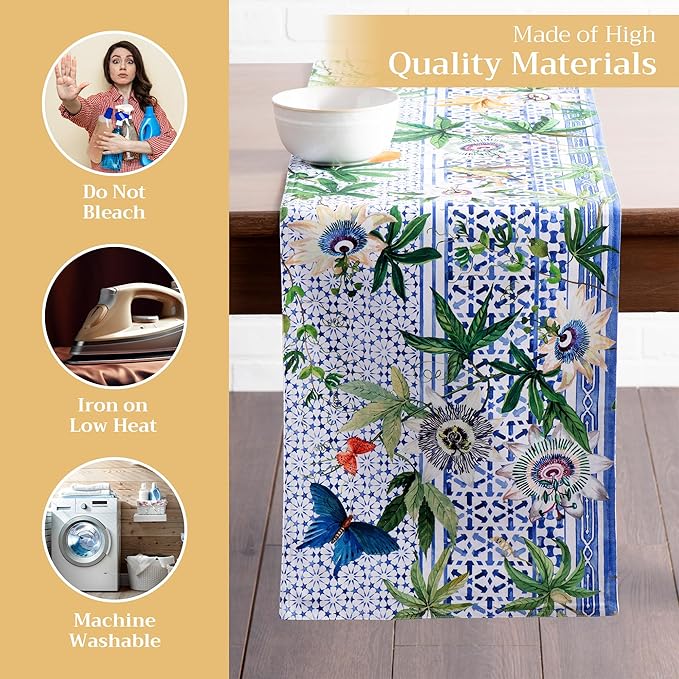 Maison d' Hermine Table runner 100% Cotton Double Layer Table Runners 72 inches - Image 3