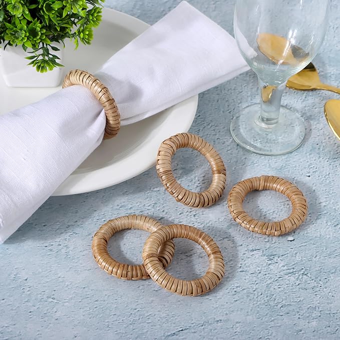 Woven Napkin Rings Set of 12 - Image 2