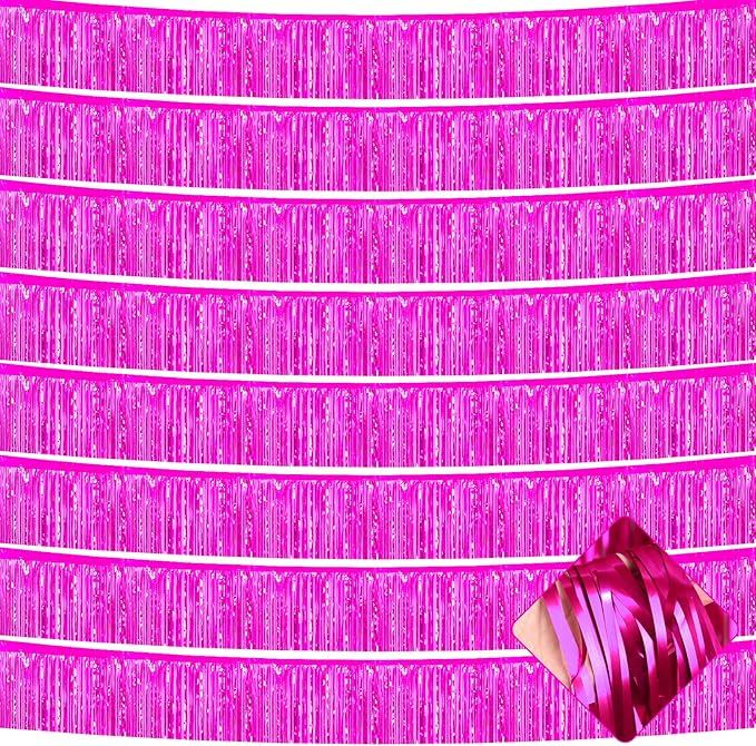 10 Pack 10 Feet Foil Fringe Garland Metallic Tinsel Streamers Banner Wall by AIKENLIN