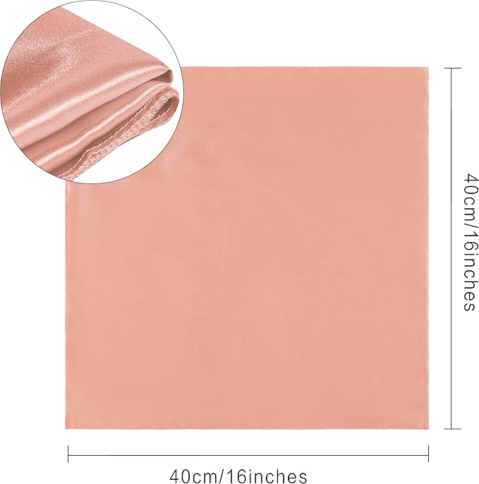 36 Pack Square Satin Dinner Napkins, 16x16 Inches Silky Soft Smooth Table Cloth - Image 5