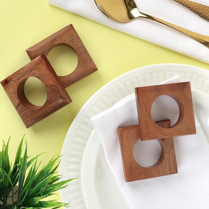 Wooden Napkin Rings Set of 12 Fall Decor - Image 8