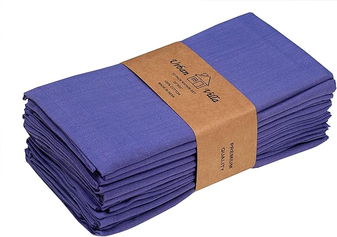 Urban Villa Easter Dinner Napkins Solid Lilac Color Cloth Napkins Oversized - Image 9