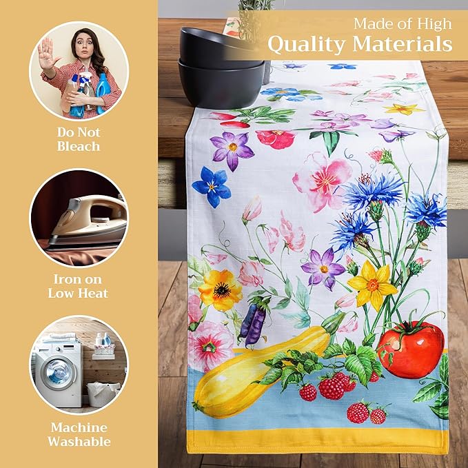 Maison d' Hermine Table Runner 100% Cotton Double Layer Table Runners 108 - Image 3