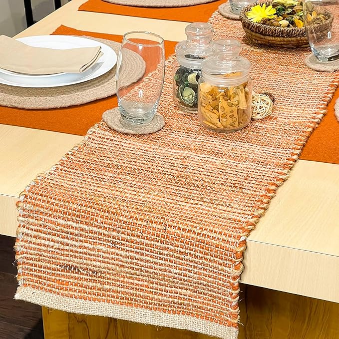 Chardin home Natural Jute Table Runner 13x90 Inch – Vintage Boho Rustic Table - Image 7