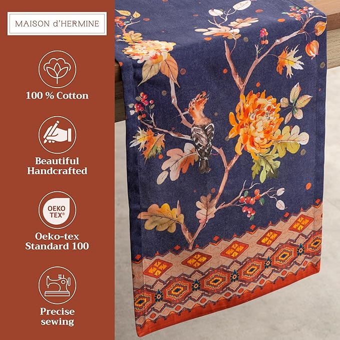 Maison d' Hermine Table Runner 100% Cotton Single Layer Table Runners 72 inches - Image 2