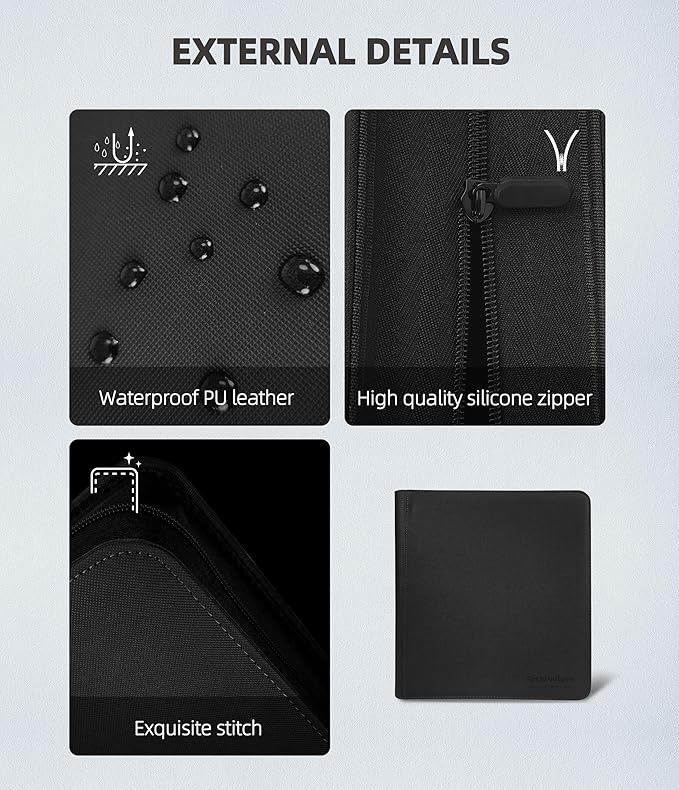 12 Pockets Premium Card Binder 480 Cards Trading Card Binders Side Load Card - Image 3
