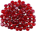 Galashield Flat Glass Marbles for Vases Red Glass Gems Beads Pebbles Vase Filler by Galashield