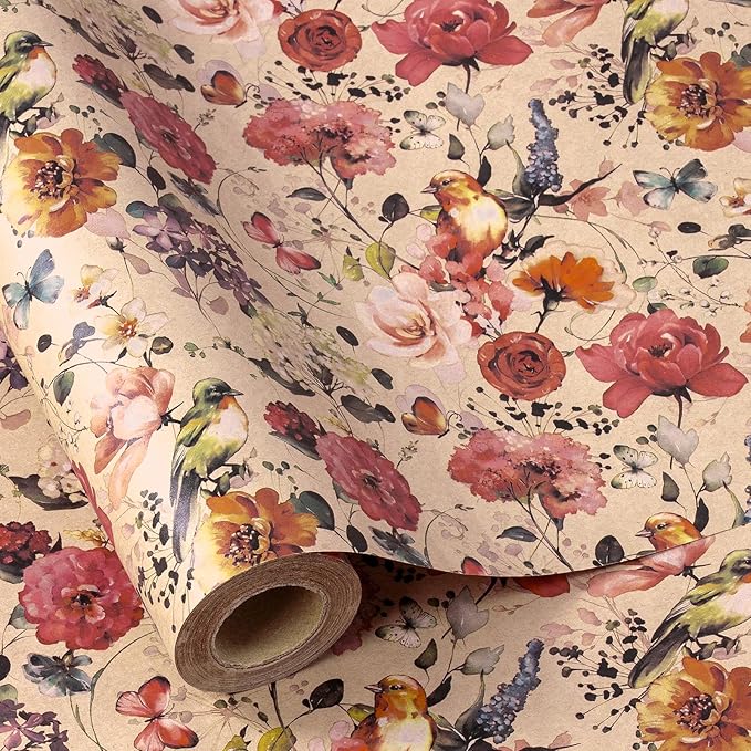 RUSPEPA Blooming Flower Wrapping Paper by RUSPEPA