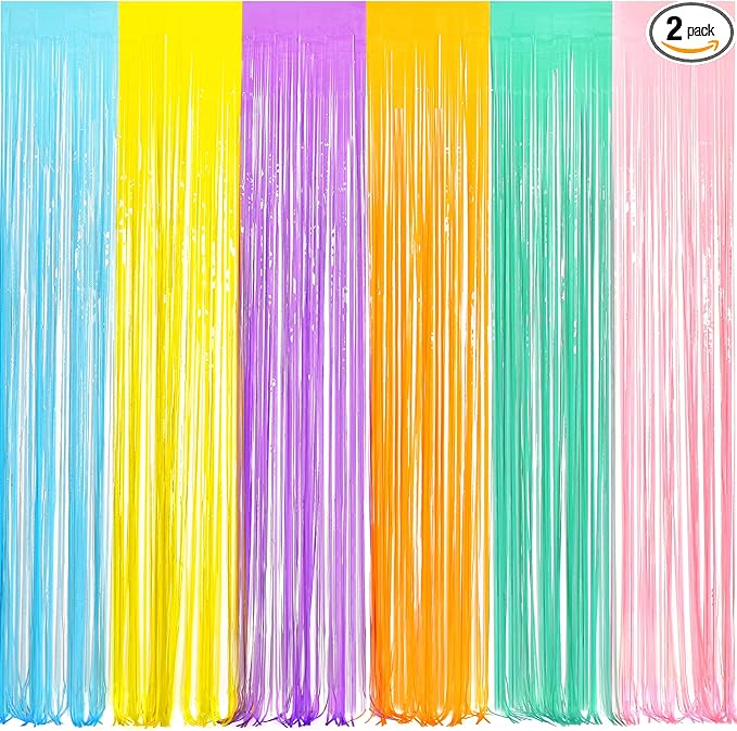 BRAVESHINE Tinsel Foil Fringe Curtains by BRAVESHINE