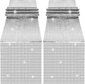 durony 2 Pack Disco Party Table Runner 11 x 108 Inch Mirror Silver Glitter Foil by durony