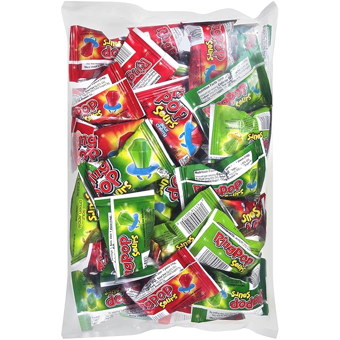 Ring Pop Sour Halloween Candy Lollipops, 30 Ct Bulk Individually Wrapped in - Image 4