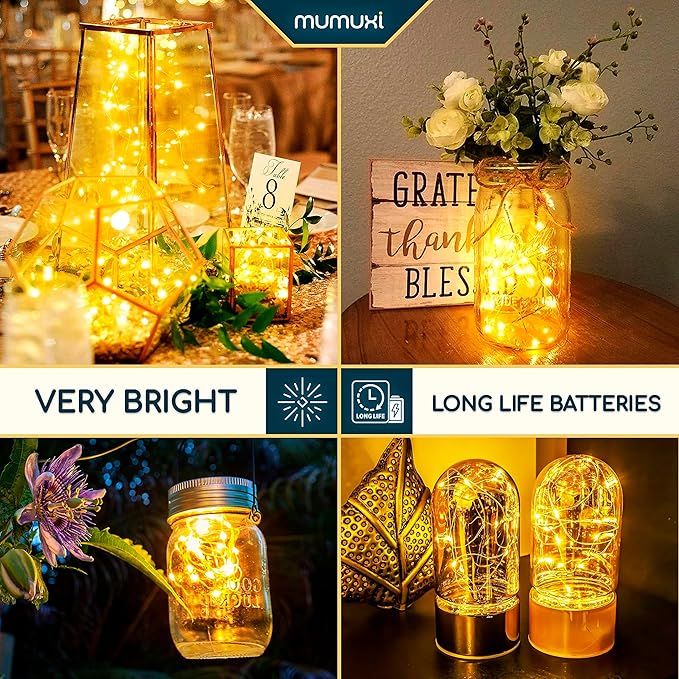 MUMUXI 20 Pack 3.3ft Fairy String Lights Battery Operated, Mini LEDs - Image 4