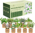 10 Indoor Herb Garden Kit- Burlap Pots, Organic Seeds, Herb Garden Planter by Environet