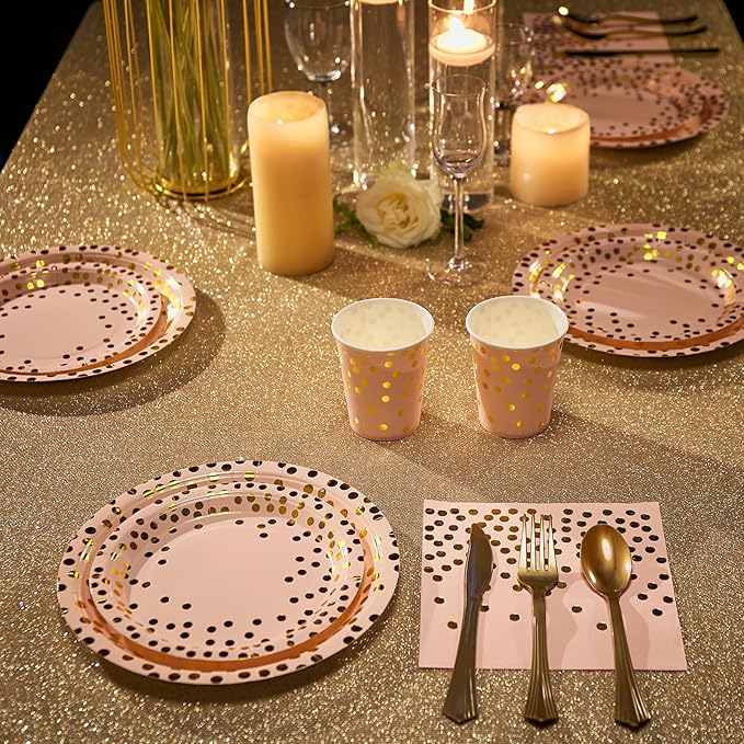 Pink and Gold Party Supplies - Image 5