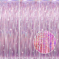 GOER 3.2 ft x 8.2 ft Metallic Tinsel Foil Fringe Curtains Party Photo Backdrop by GOER