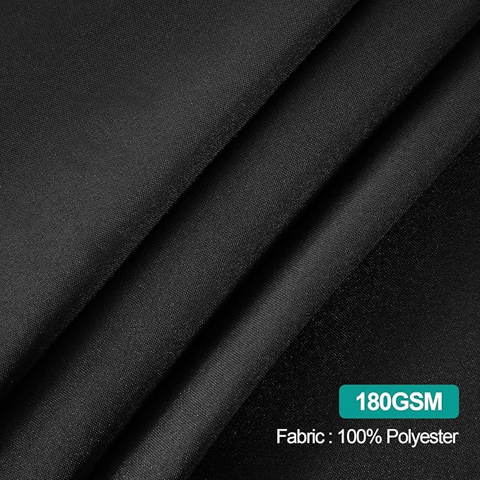 EMART Round Tablecloth Black 120 inch Circular Polyester Table Cover - Image 5