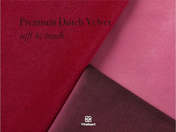Vitalizart Red Velvet Ribbon Set 3/8" x 15 Yd Burgundy Fabric Trim 3 Rolls * 5 - Image 3
