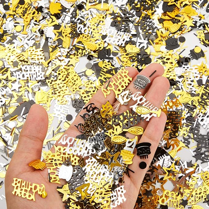 Sumind 3000 Pcs 21st Birthday Metallic Foil Confetti Table Scatter Decorations - Image 7