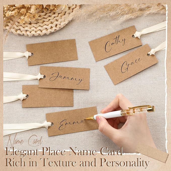 50 Pcs Name Place Cards for Table Setting Blank Wedding Place Cards - Image 4