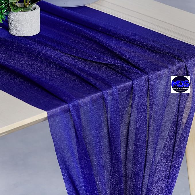 MDS 2 Pack 14ft Chiffon Table Runner 29 x 170 Inches Sheer Wedding Runner - Image 4