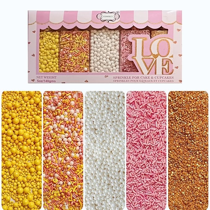 Confect Sprinkles – 5 Pack Assorted Cake Decorating Mix – Celebration Spring & by CONFECTTHECAKEDECORATINGCO