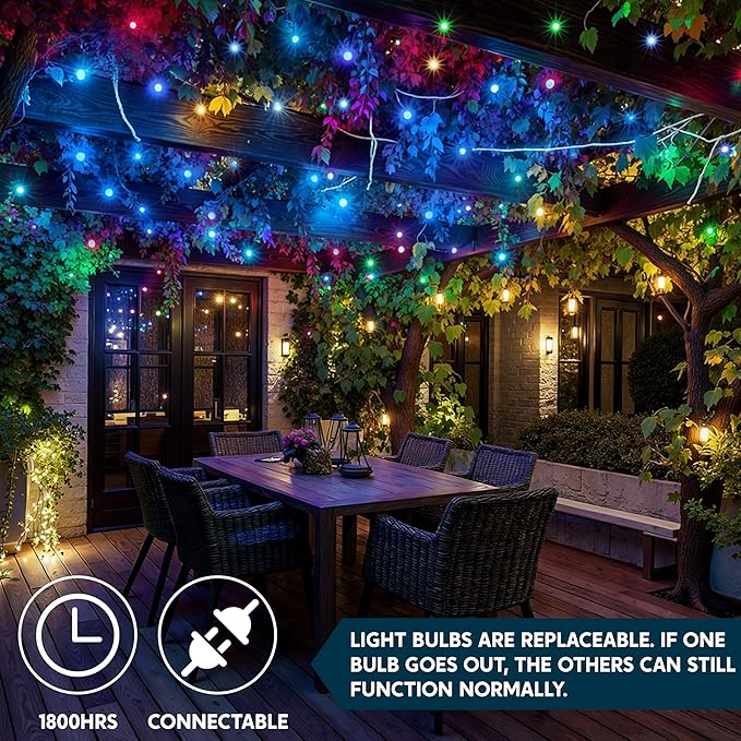 Joiedomi Christmas Lights Outdoor, 21.4ft String Xmas Decorations - Image 7