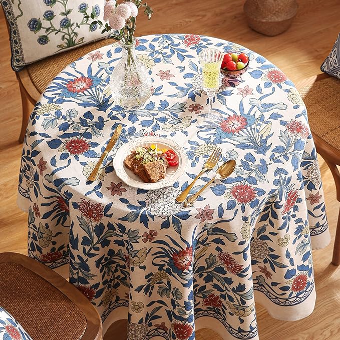 patdrea Designer Blue Tablecloth - Image 4