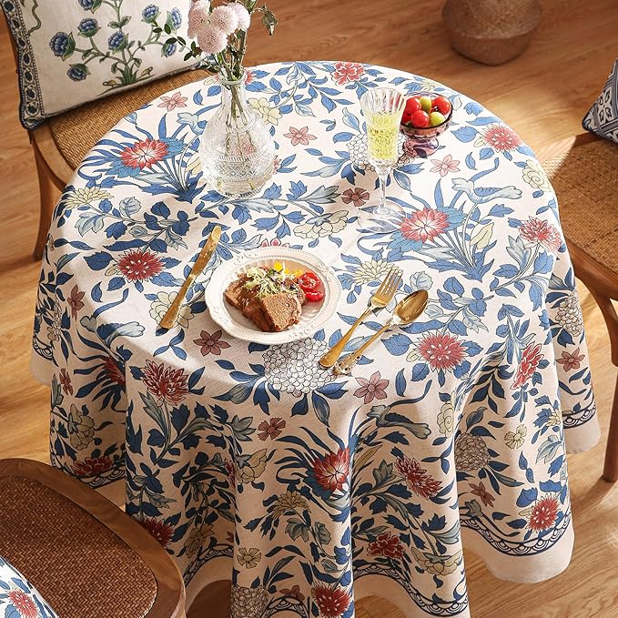patdrea Designer Small Blue Tablecloth - Image 3