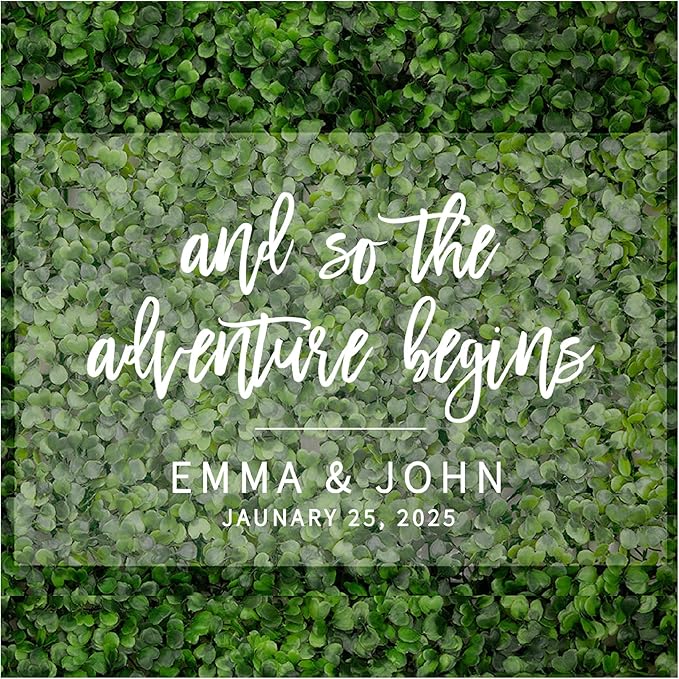 Andaz Press Custom Large Wedding Acrylic Sign, 16 x 24 Inches, The Adventure by AndazPress