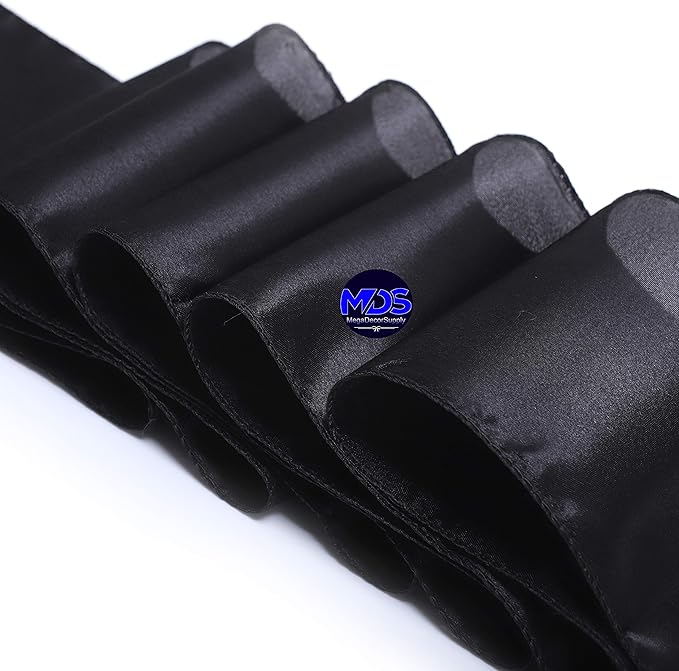 MDS Pack of 125 PCS Satin Chair Sashes Charmeuse Sateen Dining Chair Bows - Image 4