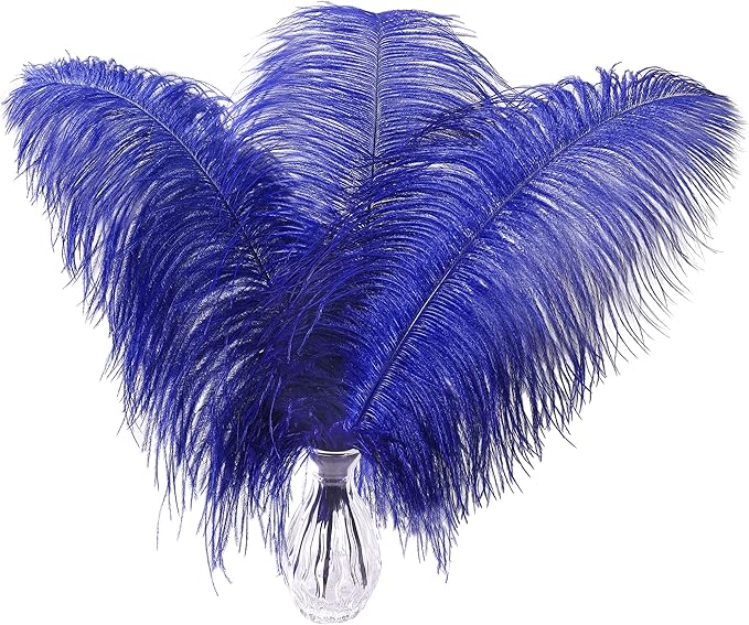 Larryhot Royal Blue Big Feathers by Larryhot