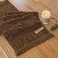 Boho Brown Table Runner for Home Decor 12x48 Inches Farmhouse Macrame Burlap by KEKETOARRANGE