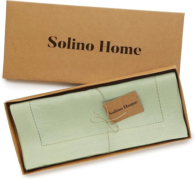 Solino Home Linen Sage Green Table Runner 144 Inches Long - Image 6