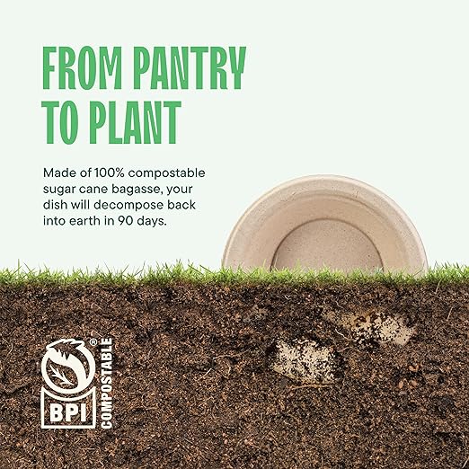 100% Compostable Paper Bowls 16 oz. Heavy-Duty Soup Bowls - Image 4
