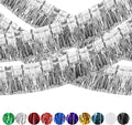 4 Pack Iridescent Fringe Curtains, Metallic Foil Fringe Garland Wall Hanging by ILHSTY
